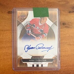 Signed Yvan Cournoyer Autograph Hockey Card - Red Jersey